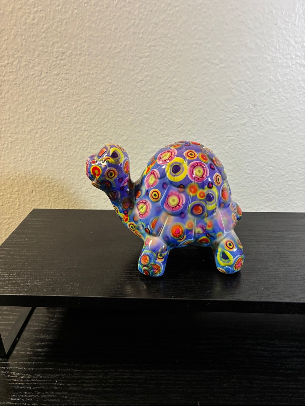 Pomme Pidou Ceramic Colorful Turtle Vinrant Color Circles Coin Bank